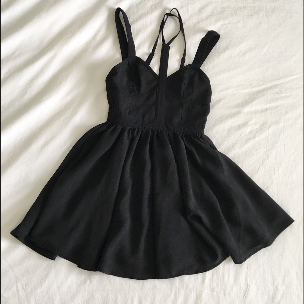 Keepsake Black Northern Lights Mini Dress Small