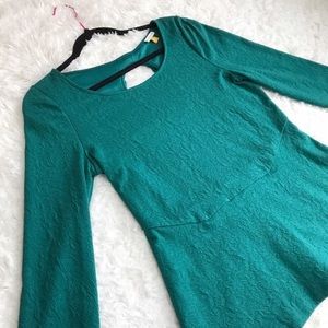 Anthropologie medium teal peplum top