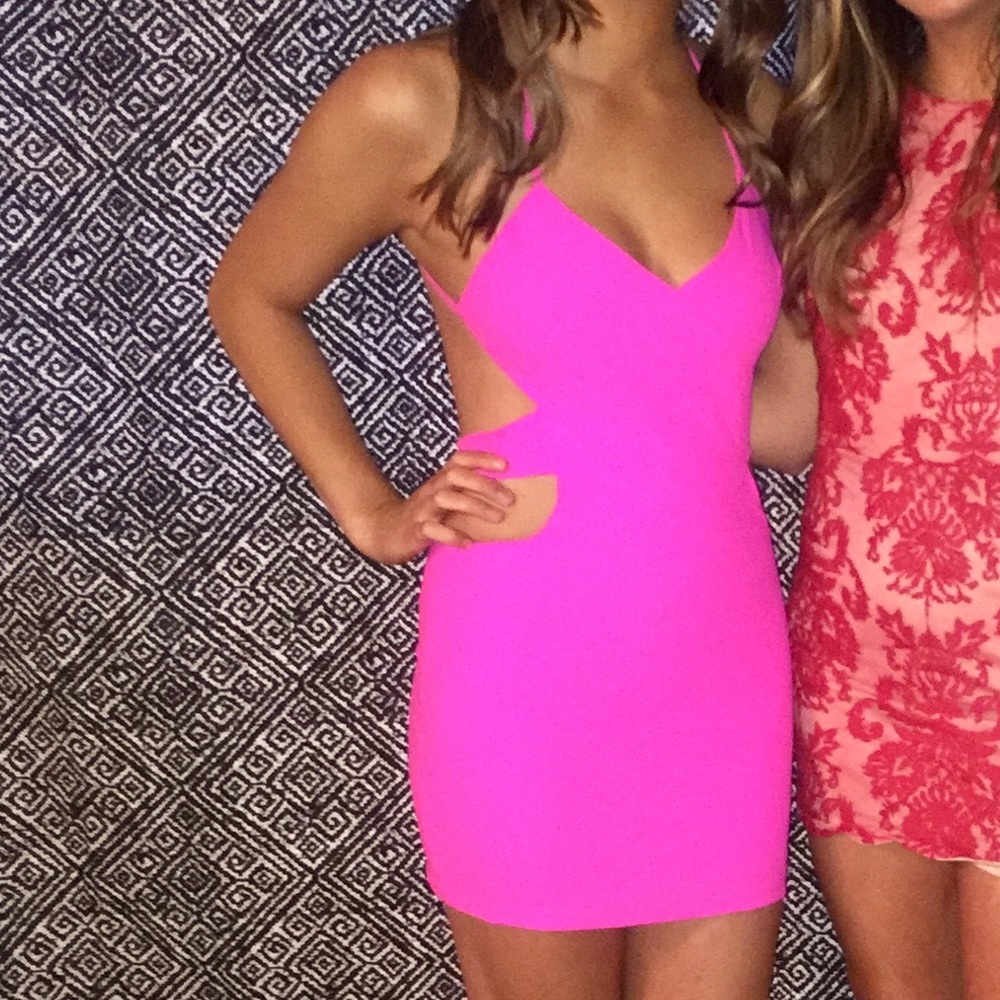Hot pink dress
