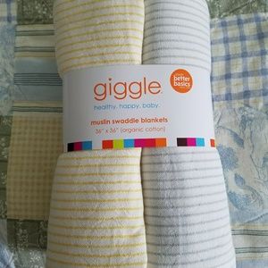 Giggle muslin swaddle blankets, organic cotton