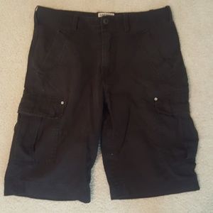 Black cargo shorts