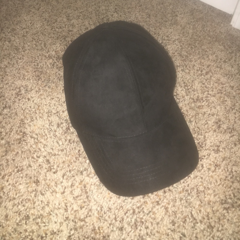 Black suede hat