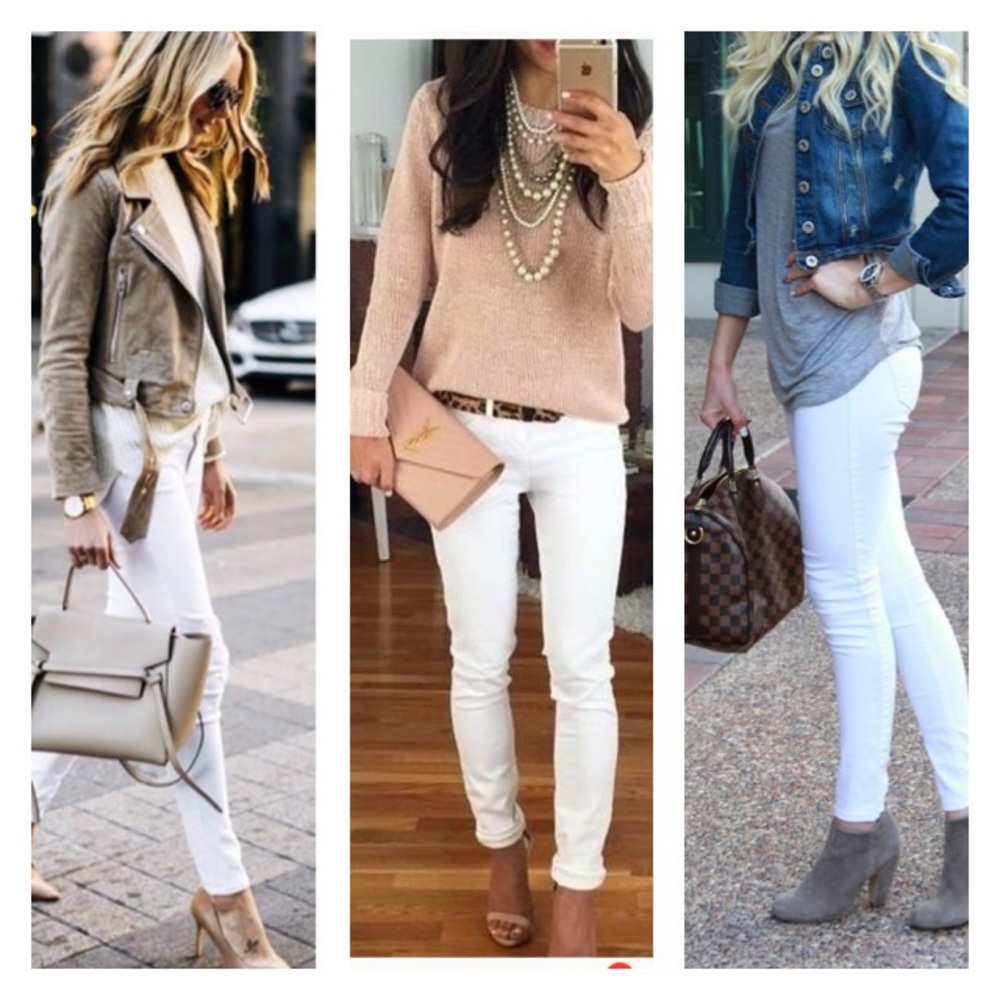 White Skinny Rockstar Jeans from OldNsvy