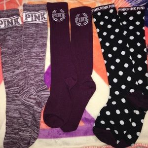 PINK knee socks