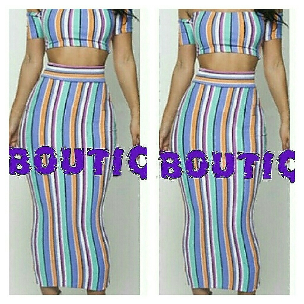 Maxi skirt set with removable arm bands
