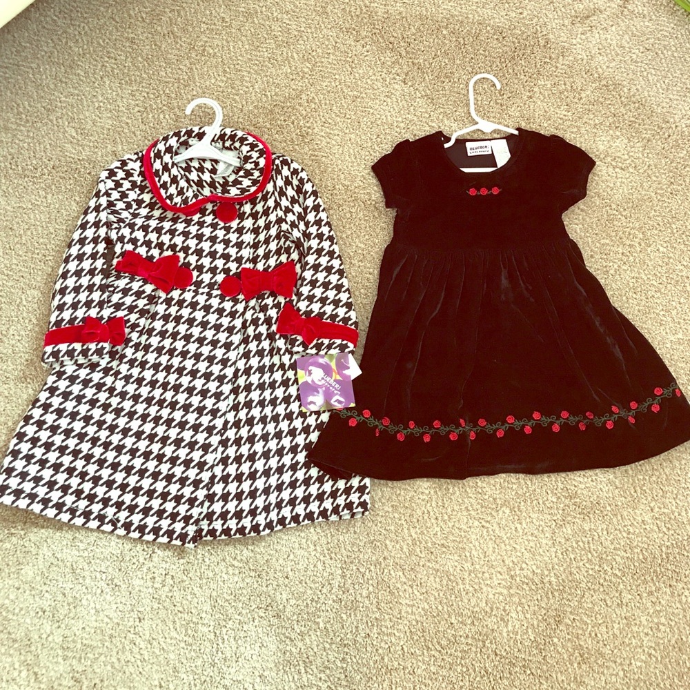 Velvet dress with matching jacket