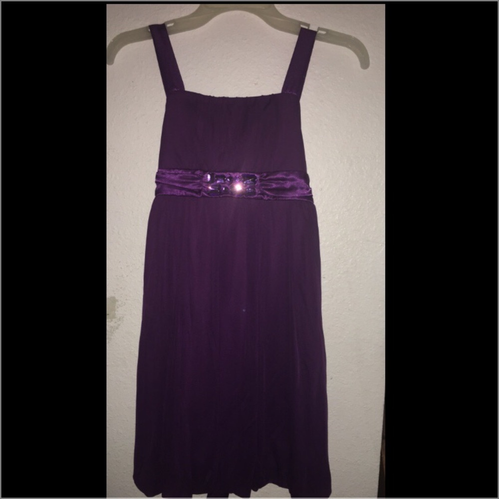 Beaded Plum Belt Tank Dress