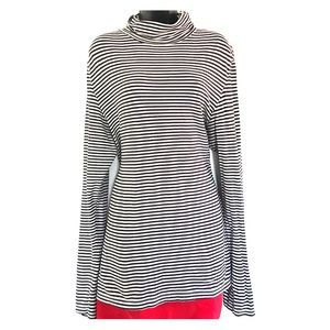 Horizontal Black/White Turtleneck by Carol Little