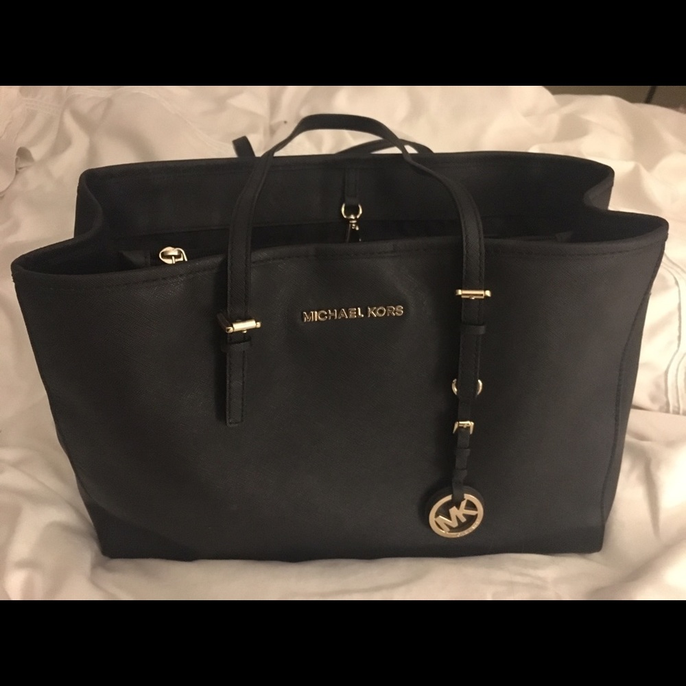 Michael Kors Black Saffiano Large Leather Tote
