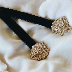 Gold Lions Head Hook Waist Belt
