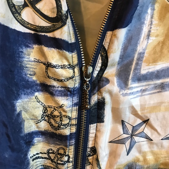 Nautical, Zip Up, Nylon Jacket - Picture 3 of 4