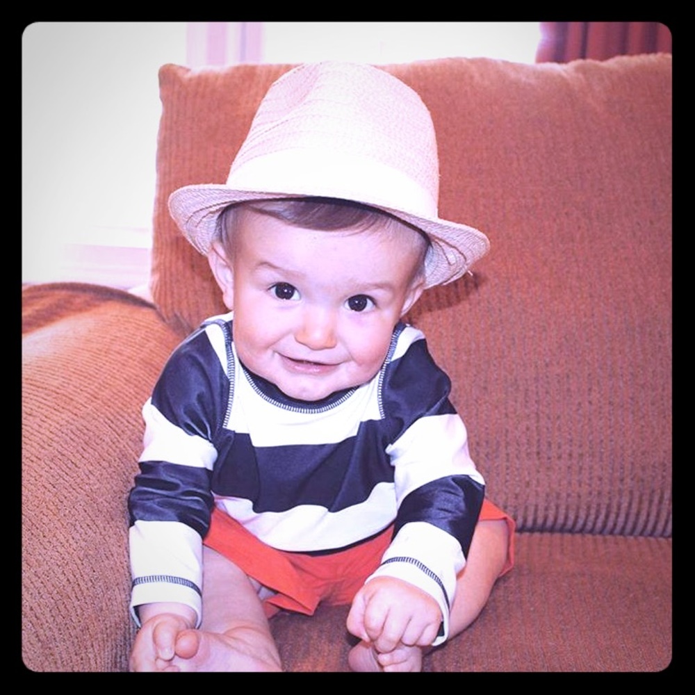 2 Boys Bathing Suits & 1 Hat
