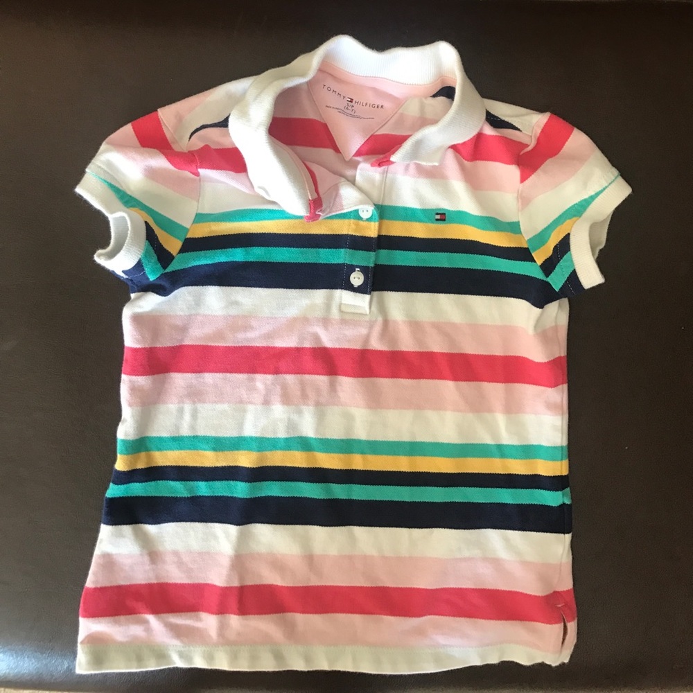Girls striped Tommy Polo