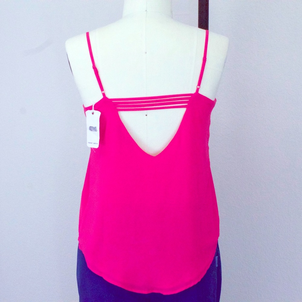 Naked Zebra Pink Strappy Tank (Small)