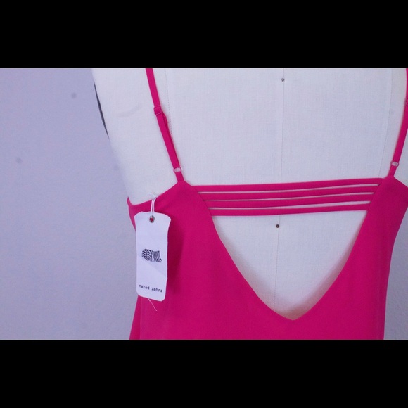 Naked Zebra Pink Strappy Tank (Small) - Picture 4 of 4