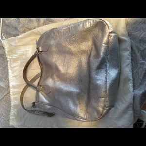 J. Crew gold bag with crossbody strap