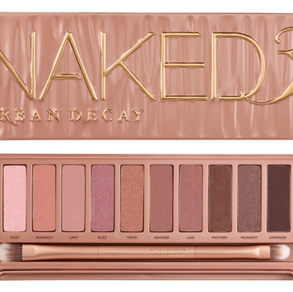 Urban Decay Naked 3 eyeshadow palette.
