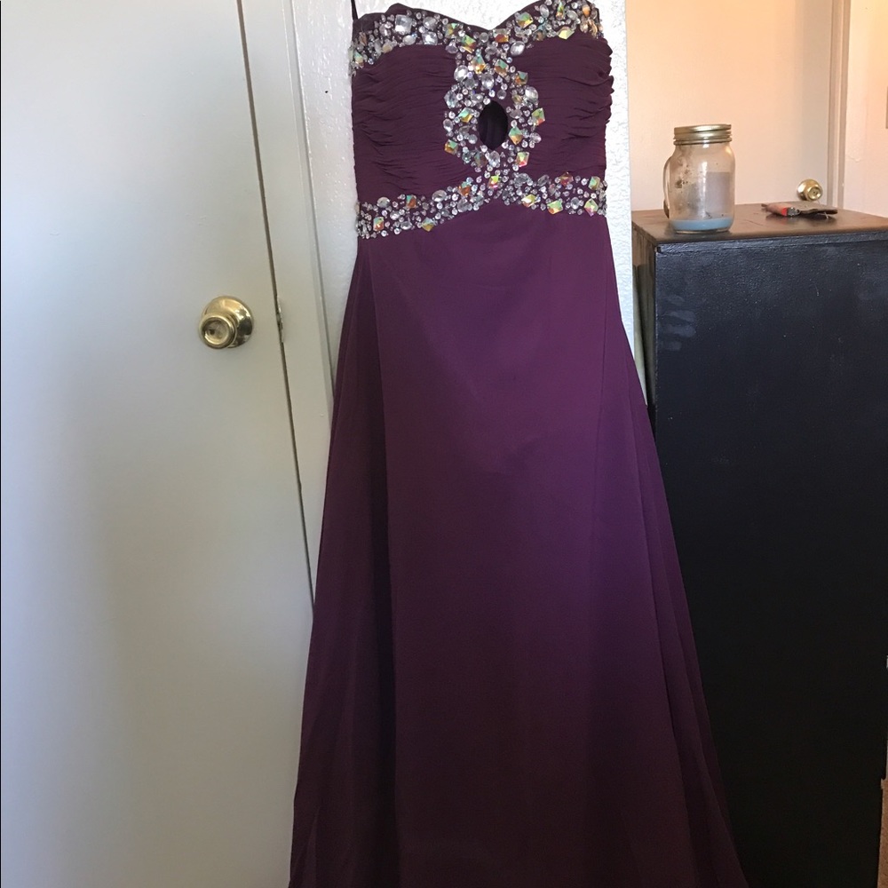 Plum prom dress