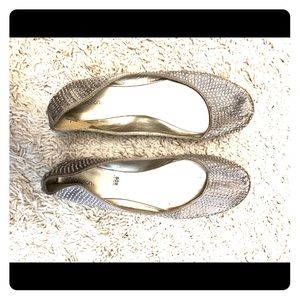 Silver Rhinestone Flats