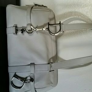 Authentic Christian Dior bag white leather