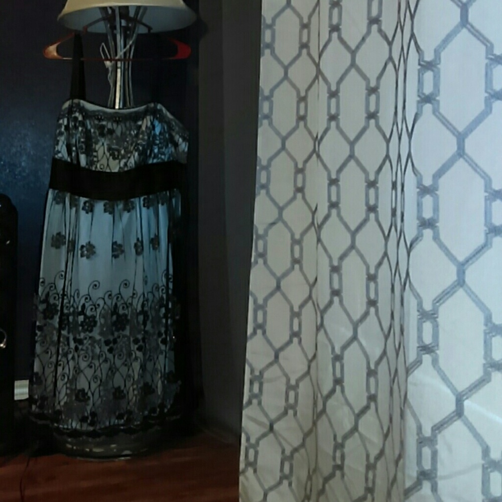 Black and white shimmery Cocktail Dress