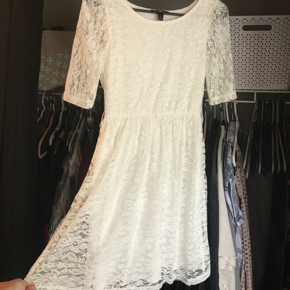 Beautiful pure white lace dress!!