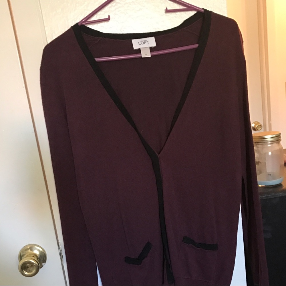 Maroon cardigan
