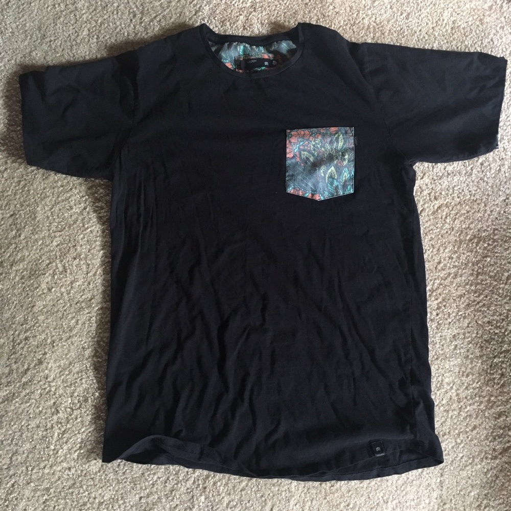 Shirt, Short Sleeve Surfer Flow Print/Black