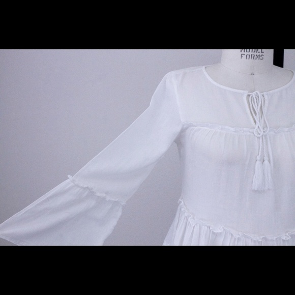 Vero Moda Crochet Detail Peasant Blouse - Picture 1 of 4