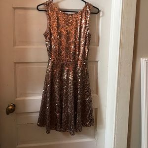 Gold Sequin Dress