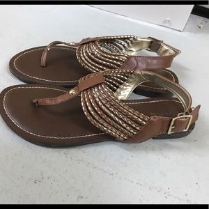 Gold/Brown Sandals