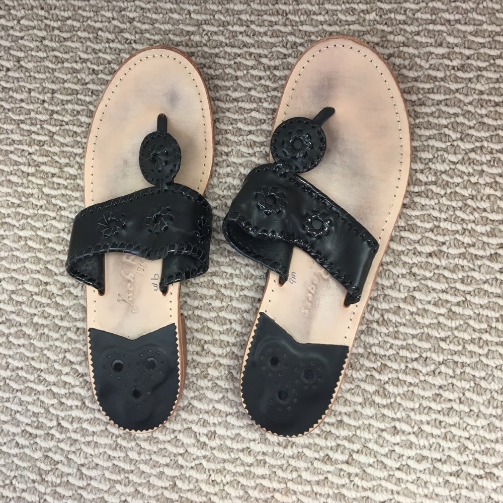 Jack Rogers black sandals