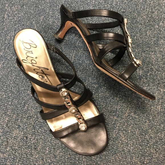 Brighton Shoes - Brighton strappy sandals-black