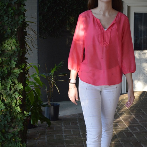 Ann Taylor Pink Blouse - Picture 1 of 5