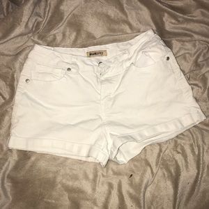Blue Spice white jean shorts