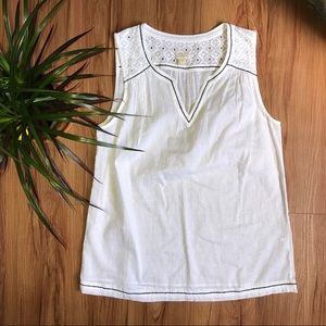 J. Crew cotton sleeveless sweatheart neckline top
