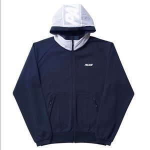 Palace Overlay Track Top, Navy/White, Size Medium