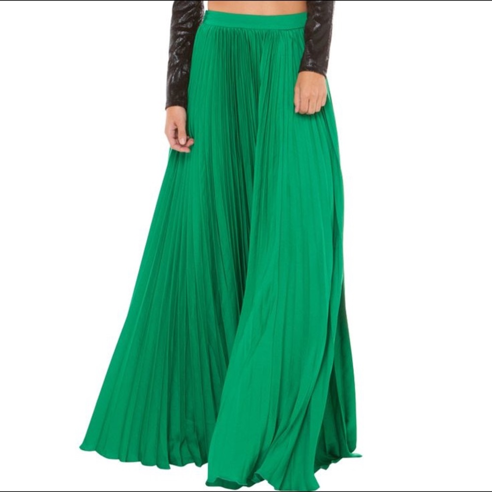 Pleated Maxi Skirt