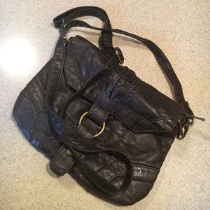 Converse chocolate brown cross body bag