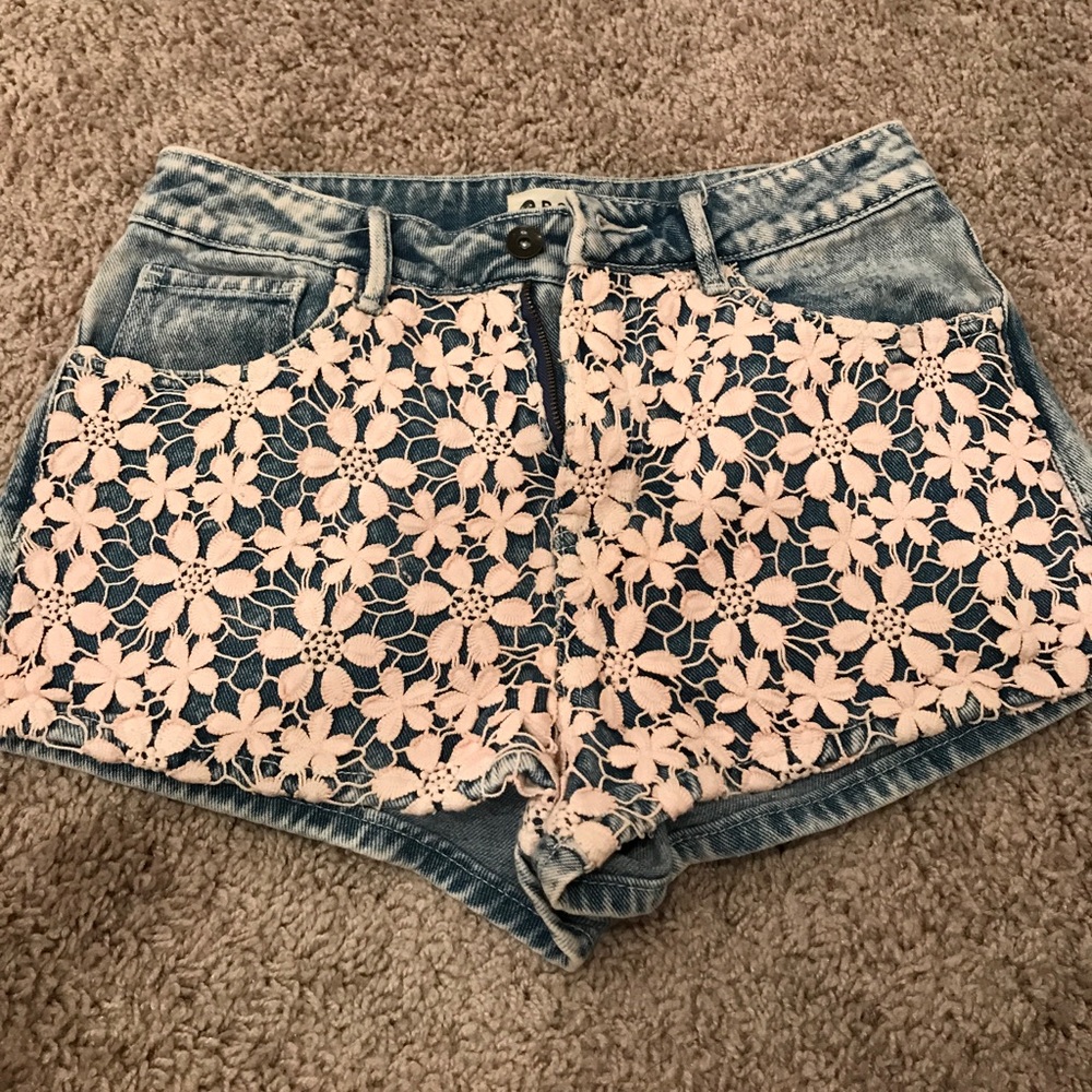 ROXY denim high waisted shorts