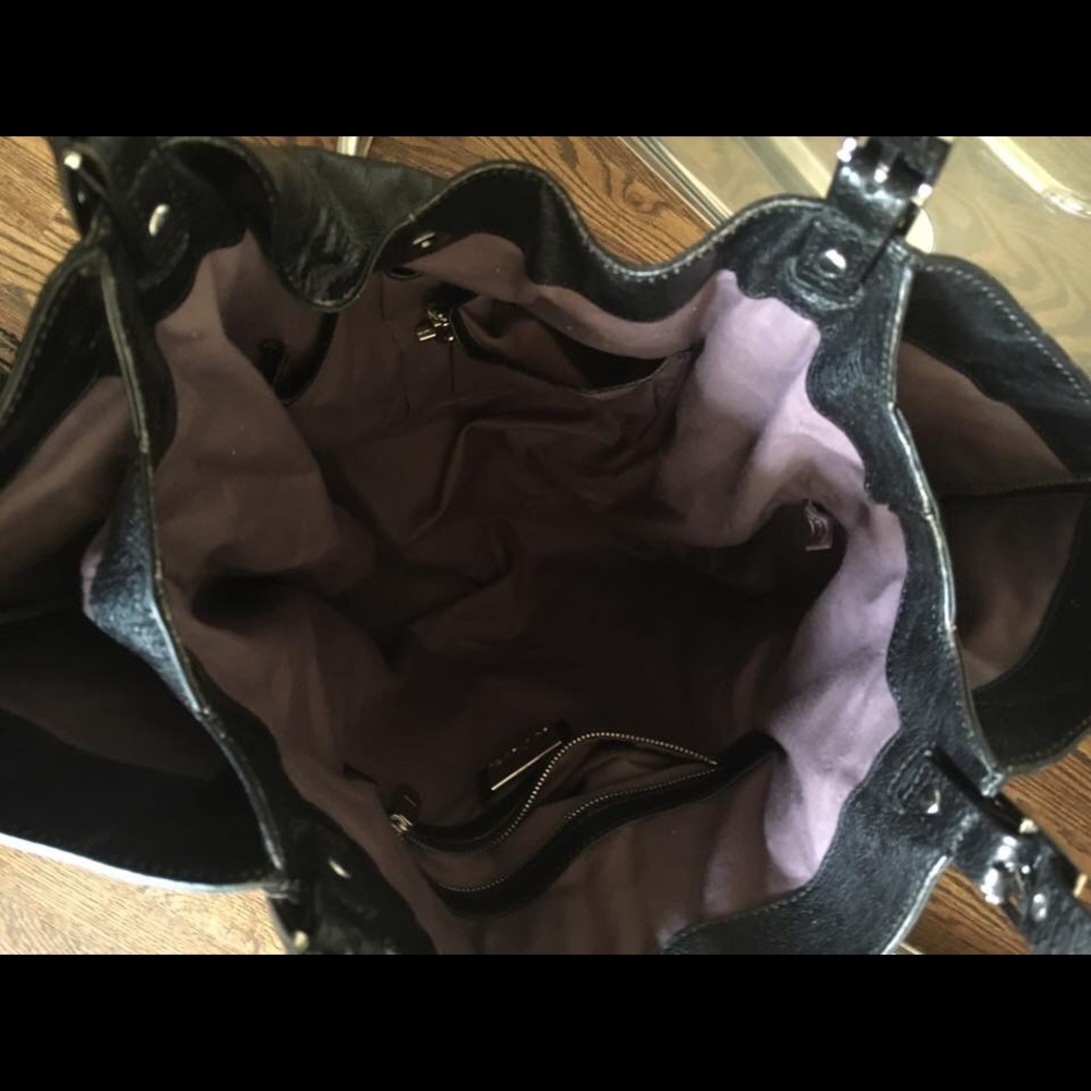 Kooba Blake black tote w zippered sides - Picture 3 of 3