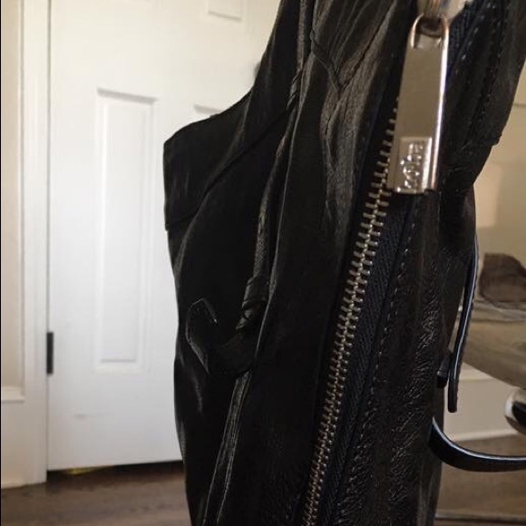 Kooba Blake black tote w zippered sides - Picture 2 of 3