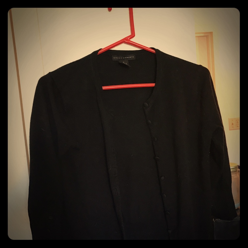 Black cardigan
