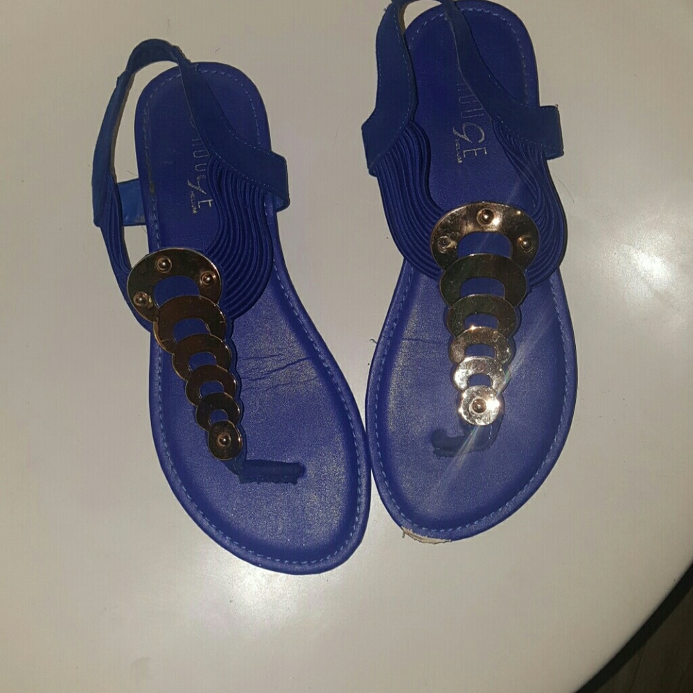 Cobalt blue gladiator sandals sz 8
