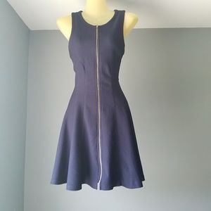 Necessary Objects Blue zip up dress
