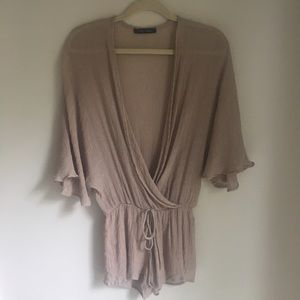 Beige Honey Punch Romper
