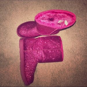 EUC Girls Pink Sparkle Boots, Target, size 2