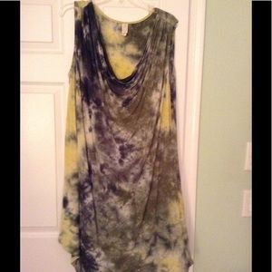 100% viscose sleeveless dress, coverup 1X