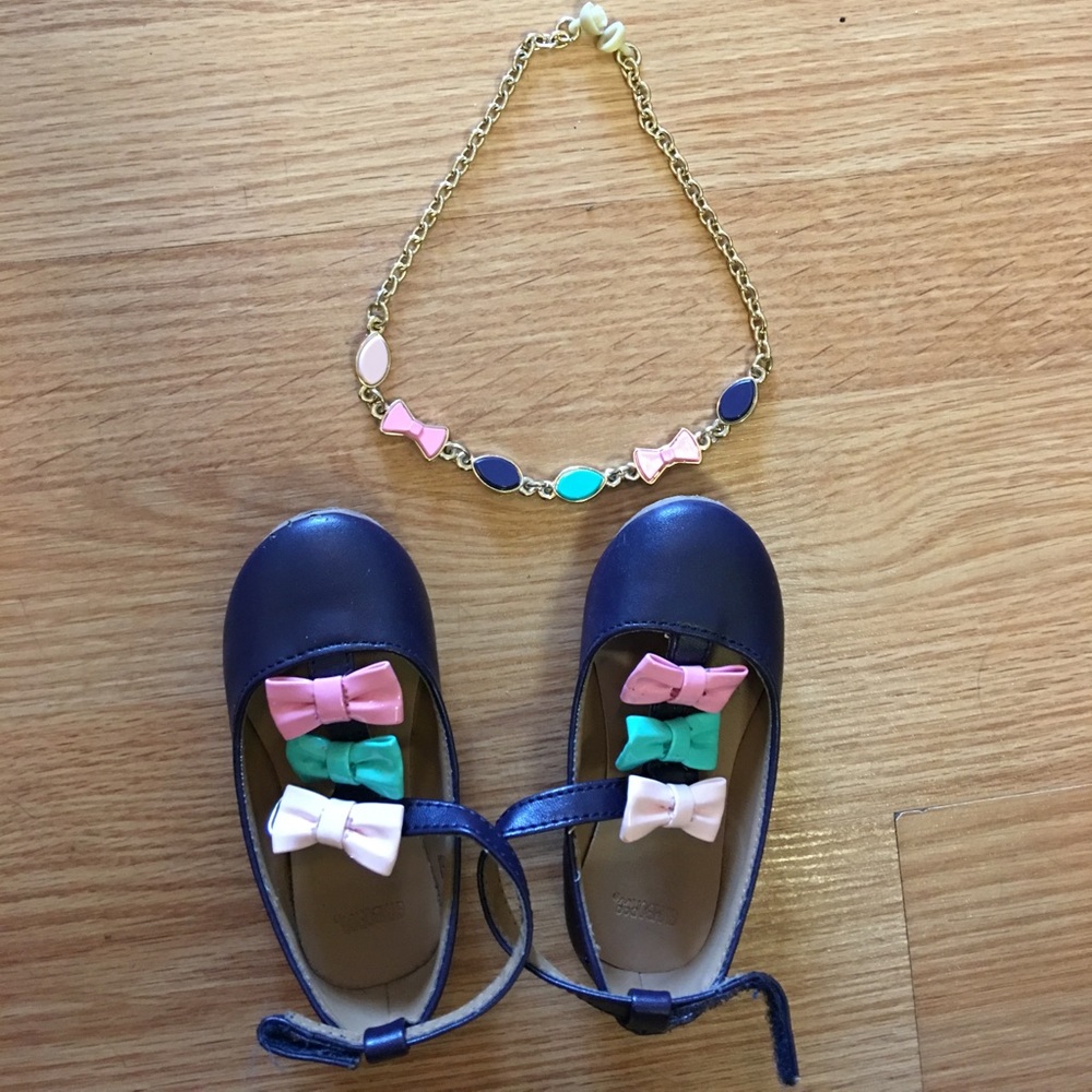 Children's shoes and matching necklace