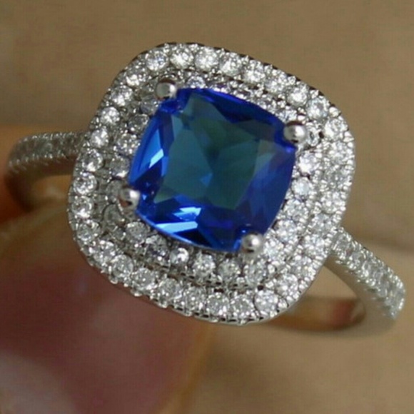 Jewelry - Blue Sterling Silver Ring
